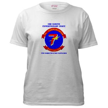 7CB - A01 - 04 - 7th Communication Battalion with Text - Women's T-Shirt - Click Image to Close